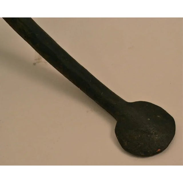 Metal Hand Wrought Iron Fireplace Tool Stand For Sale - Image 7 of 10