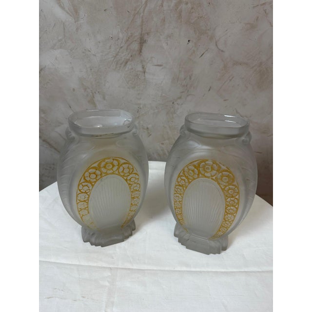 Vintage Vases by Muller Frères, 1930s, Set of 2 For Sale - Image 9 of 13