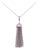 Diamond Tassel Pendant Chain Necklace 18k Gold 0.15 TCW Certified For Sale