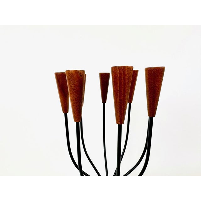 Danish Teak and String Candleholder from Lüthje, 1960s For Sale - Image 6 of 9