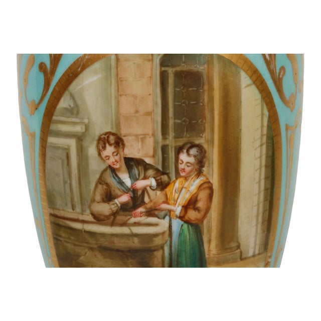 19th Century Sevres Style Porcelain Table Lamp For Sale - Image 5 of 12