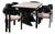 Conan 71" Long Black Dining Table Set for 6 with Mauve Chairs For Sale
