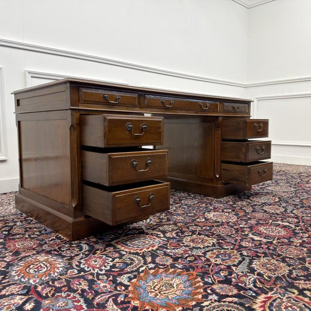 English Oak Desk from Eichholtz For Sale - Image 13 of 18