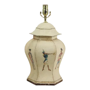 Vintage Chinese-Style General Jar Table Lamp With Hand-Painted Interesting Patterns