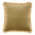 Moss Green Velvet Double-Sided Cushion With Gold Fringe With Feather Filler - 58x58cm (23"x23") For Sale