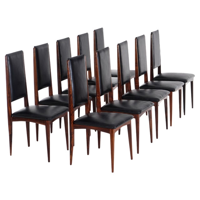 Brazilian Dining Chairs by Jean Gillon, 1960s, Set of 10 For Sale