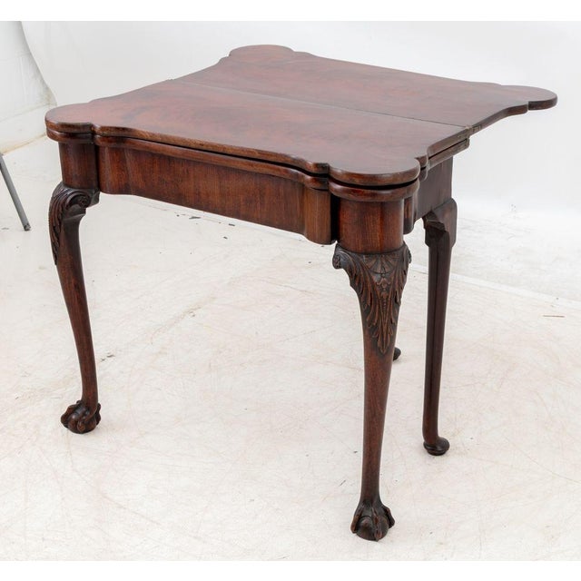 George II Mahogany Triple Fold-Over Games Table For Sale - Image 11 of 12