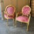Pink Velvet Chair French Style Tufted With Gold Details - Set of 2 For Sale In Miami - Image 6 of 7