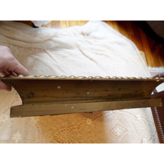 Gold Antique Flowers in Vase Oil on Board in Ornate Baroque Wood & Gesso Frame For Sale - Image 8 of 10