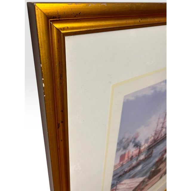 Paul McGehee Signed Limited Edition Jacksonville Maritime Art Print Framed 1985 For Sale - Image 11 of 14
