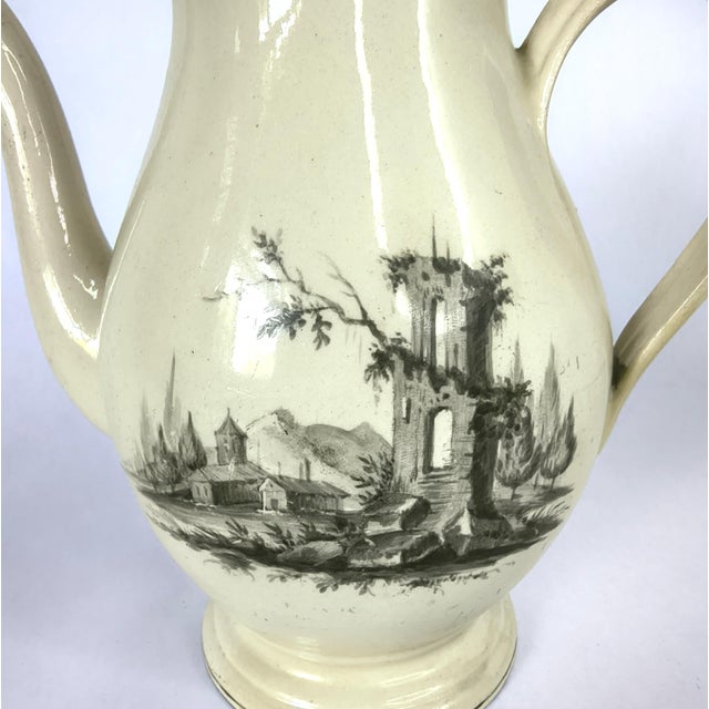 Rustic European Antique 18th-Century German Kollitsch Hand Painted Coffee Pot For Sale - Image 3 of 13