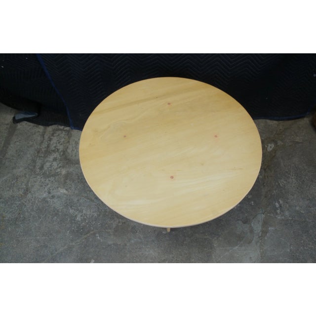 Mid 20th Century Vintage Round Mdf Side Accent Dining Table For Sale - Image 6 of 7