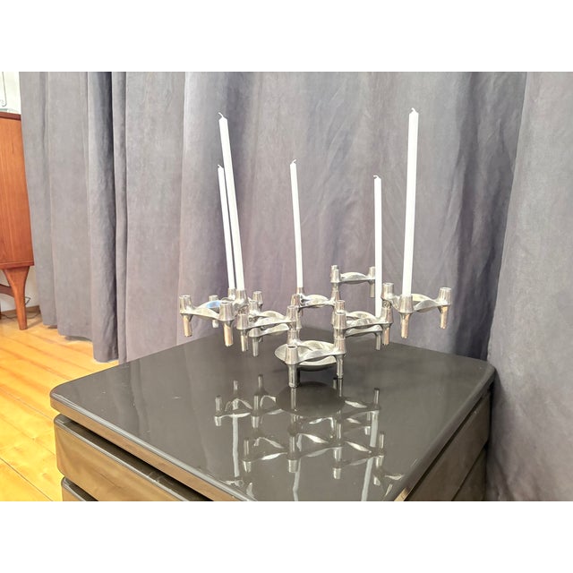 Metal Modular Candlesticks by Stoffi & Nagel for BMF, Germany, 1960s, Set of 11 For Sale - Image 7 of 12