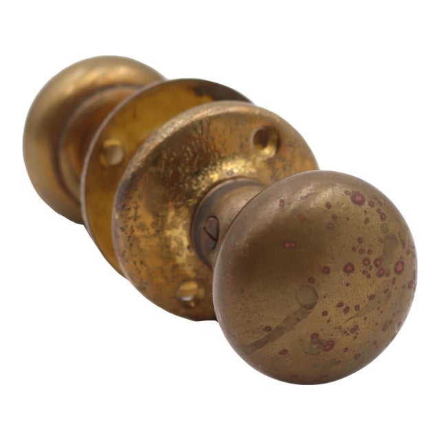 Vintage 1.75 In. Brass Passage Door Knobs For Sale