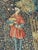 French Aubusson Style Screen Printed Hand Tapestry, 1960s For Sale - Image 11 of 18