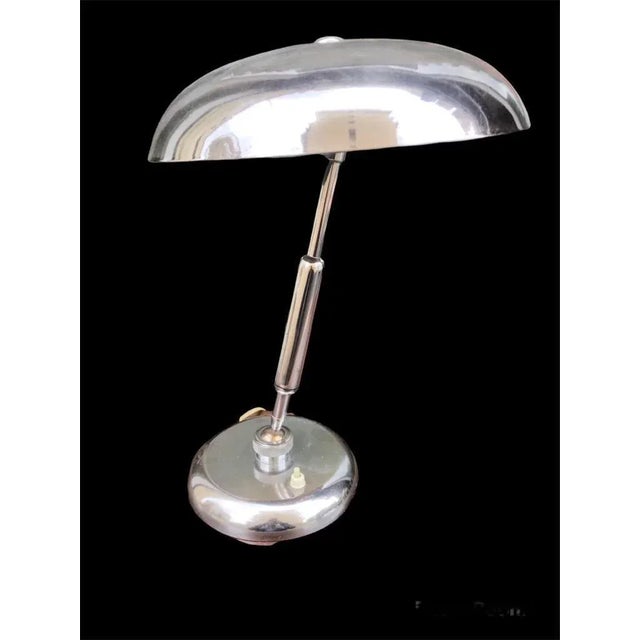 Modern Chrome Table Lamp by Giovanni Michelucci For Sale - Image 9 of 11