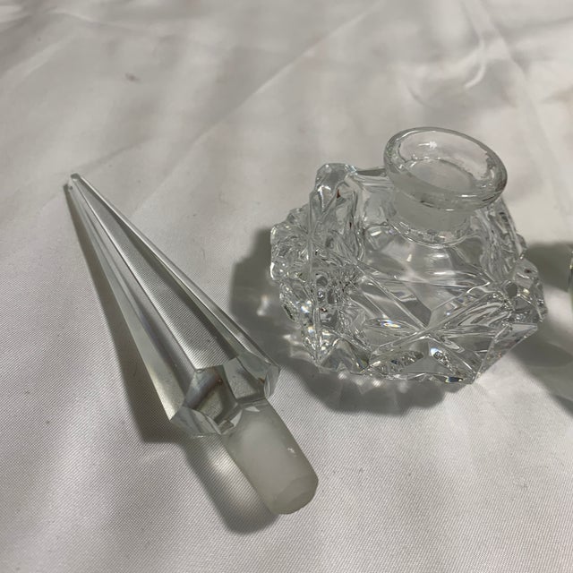 Vintage Waterford & Cut Crystal Spire Perfume Bottles - Pair For Sale In Chicago - Image 6 of 7