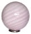 Pink Swirl and Milky-White Sphere Murano Glass Table Lamp by Simoeng For Sale
