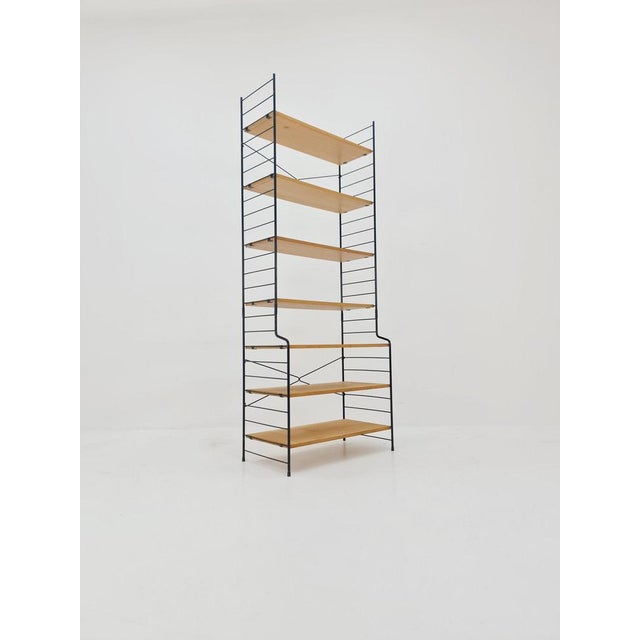 Wood Vintage Freestanding String Bookshelf in Ash from WHB Germany, 1950s For Sale - Image 7 of 11