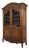 Walnut Country French Two-Door Armoire Wardrobe Cabinet For Sale
