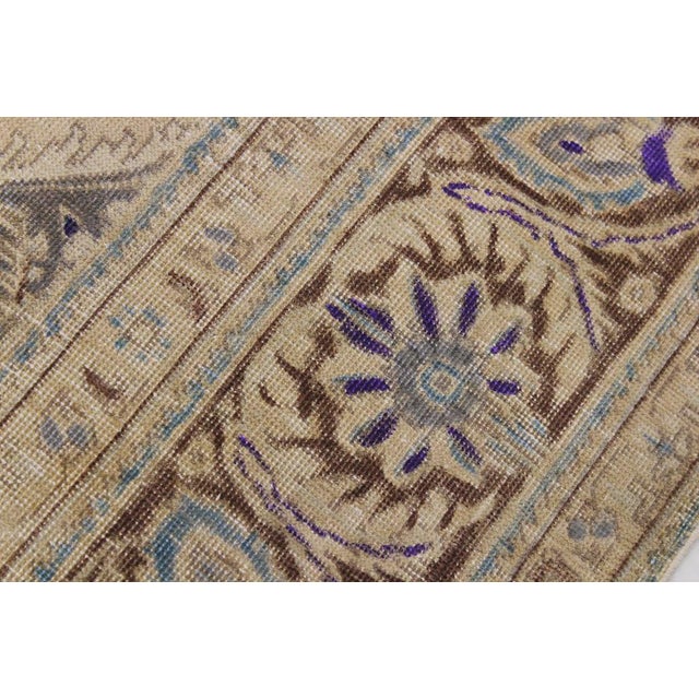 Textile Boho Chic Vintage 1990's Tan/Brown Wool Rug - 8'0'' X 11'0'' For Sale - Image 7 of 10