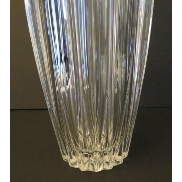 Jg Durand Cristal d'Arques Large 11" Romana Cut 24% Lead Crystal Vase France For Sale - Image 4 of 6