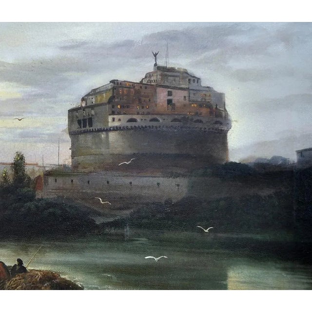 Naples, Italian Landscape, Oil on Canvas, Framed For Sale - Image 4 of 7