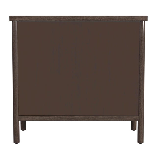 Lennon 34 in. W Rectangular Wood 3 Drawer Rounded Leg Dresser, Soft Brown For Sale In Chicago - Image 6 of 8