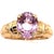 Gold 14 Karat Yellow Gold Fashion Oval Amethyst Ring For Sale - Image 8 of 9