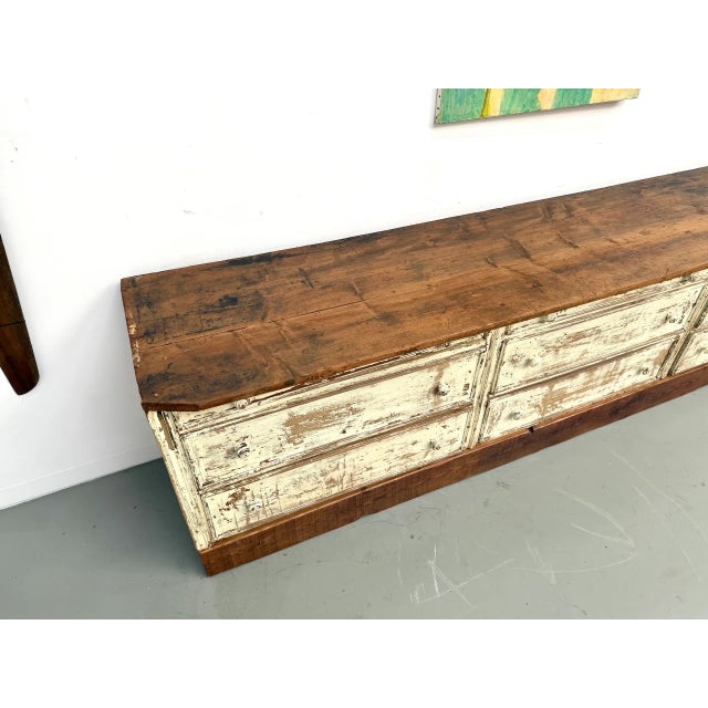 Cream Large Antique Haberdashery Cabinet, 1900s For Sale - Image 8 of 18