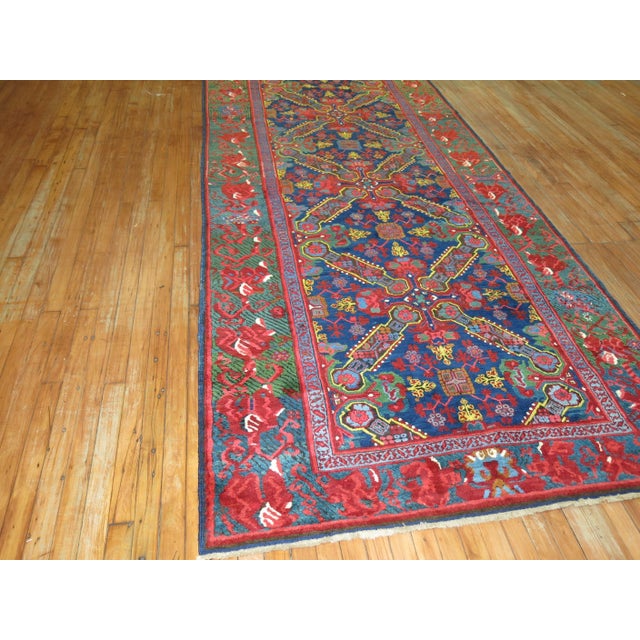 19th Century Rare Zabihi Collection Keyhole Karabagh Zeychour Caucasian Gallery Rug - 5' x 13'3" For Sale In New York - Image 6 of 11