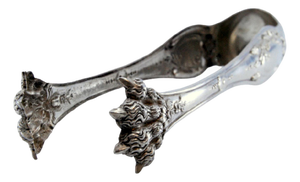 Claw-Shaped Silver Ice Tongs