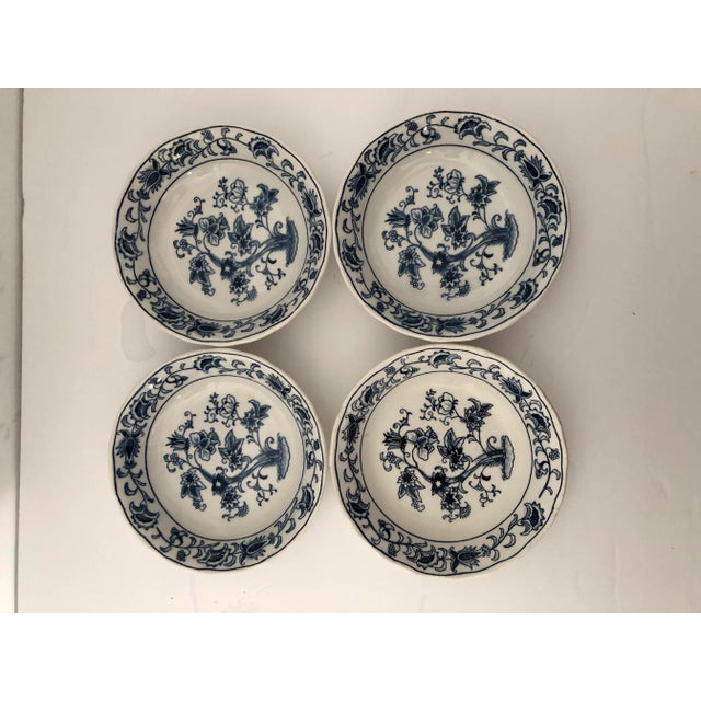 1970s Vintage Blue & White Double Phoenix Ming Tree Dessert / Fruit Bowls S-4 For Sale - Image 5 of 5