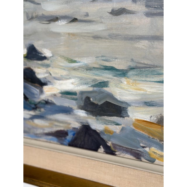 Carl Gunne, Coastal View, Grundsund, 1950s, Oil on Canvas, Framed For Sale - Image 6 of 18