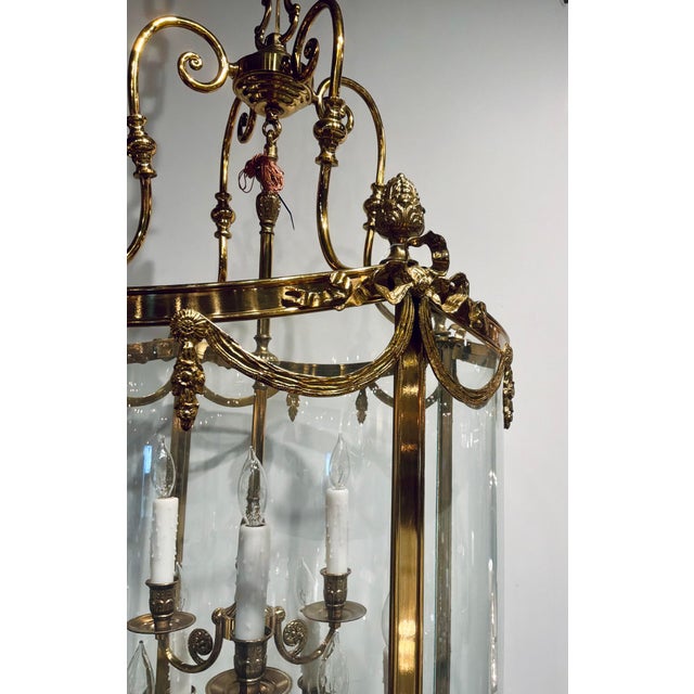 2020s Myran Allan Luxury Lighting Neoclassical Italian Empire Brass Lantern For Sale - Image 5 of 7