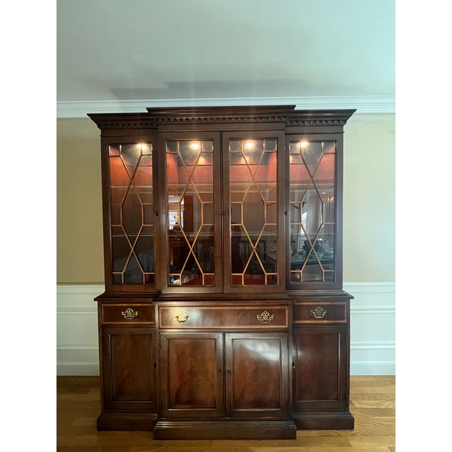 Wood Mahogany Chippendale China Deck and Buffet For Sale - Image 7 of 16