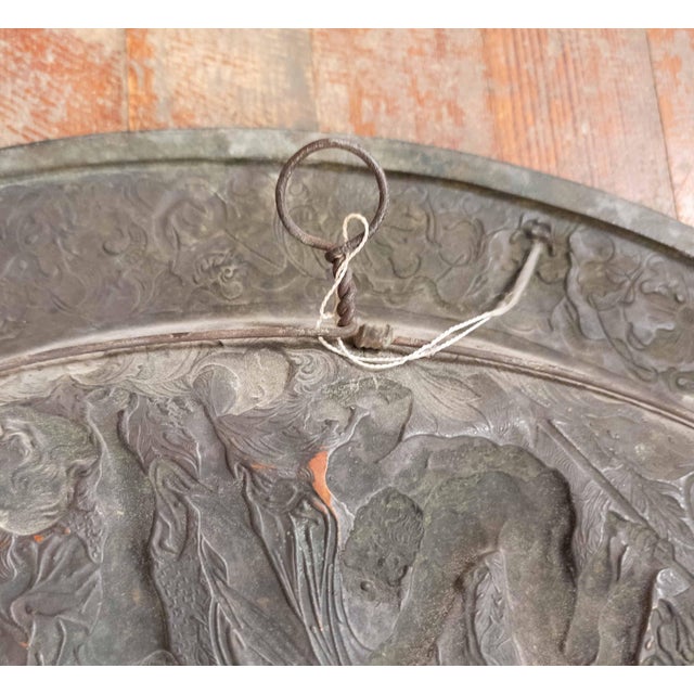 19th Century Large Copper Electrotype Charger "Battle of the Amazons" by Elkington & Co. For Sale - Image 13 of 16