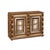 A Spanish console cabinet with beautifully carved and gilt geometric motifs and antiqued mirrored details, from the mid...