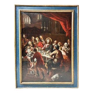 Bassano School Artist, Last Supper, 17th Century, Painting, Framed For Sale
