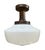 American Antique Milkglass Flushmount Ceiling Light on Rustic Holder For Sale - Image 3 of 6