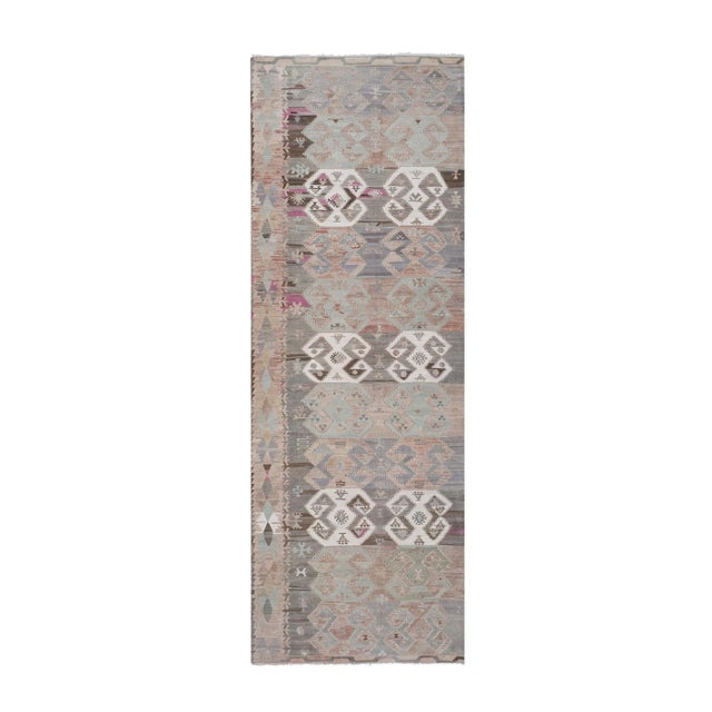 1960s Turkish Pastel Foyer Kilim Runner 4'8'' X 13'9'' For Sale - Image 13 of 13