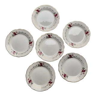 Rose-Marie Plates from Sarreguemines Faïencerie, 1960s, Set of 6 For Sale