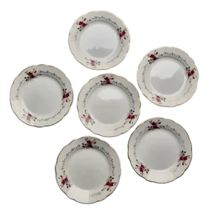 Rose-Marie Plates from Sarreguemines Faïencerie, 1960s, Set of 6