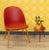 Wood Red Cocktail Chair, 1950s For Sale - Image 7 of 12