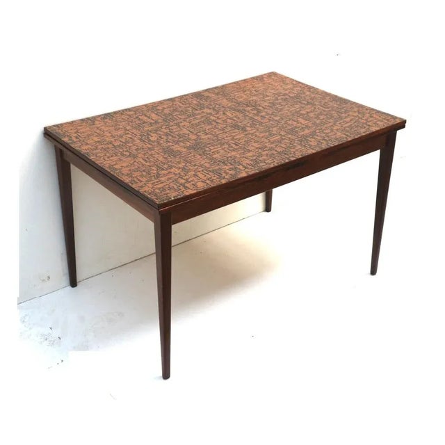 Vintage Brutalist Extendable Dining Table with Copper Top, 1960s For Sale - Image 9 of 9