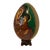 Wood Hand Painted Lacquered Wood Egg of Mother of God Virgin Mary & Jesus on Stand For Sale - Image 7 of 13