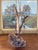 Brutalist Mid-Century Curtis Jere Style Brutalist Cattail Sculpture in Welded Copper and Brass Toned Metals on Driftwood Base. For Sale - Image 3 of 10