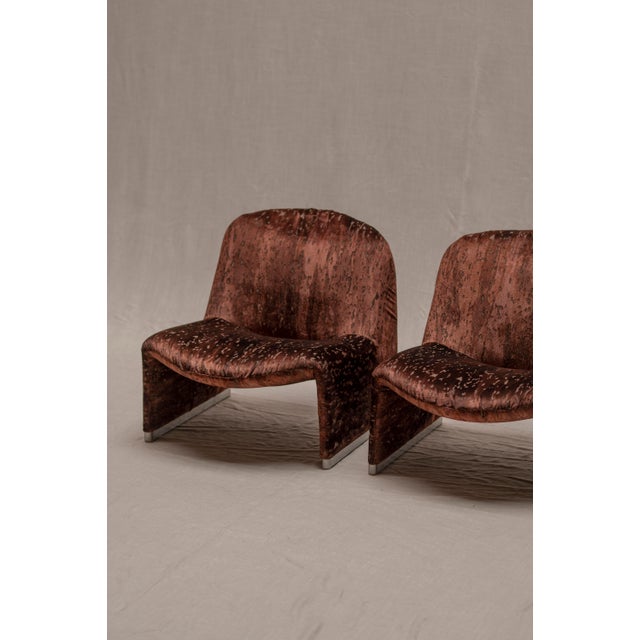 Textile Alky Lounge Chairs by Giancarlo Piretti for Artifort, 1970s, Set of 2 For Sale - Image 7 of 17