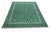 Handmade Cotton Area Rug, Vegetable Dyed, Forest Green Shooting Star Dhurrie -5'x7' For Sale - Image 6 of 13