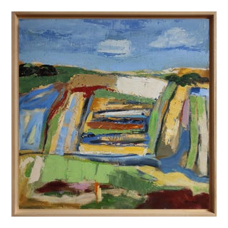 Cadence Champetre, Abstract Landscape, Expressionnism, Framed by Sophie Dumont For Sale